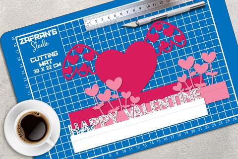 Valentine Pop-Up Card | Valentine Papercut 3D Paper zafrans studio 