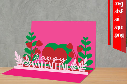 Valentine Pop-Up Card | Valentine Papercut 3D Paper zafrans studio 