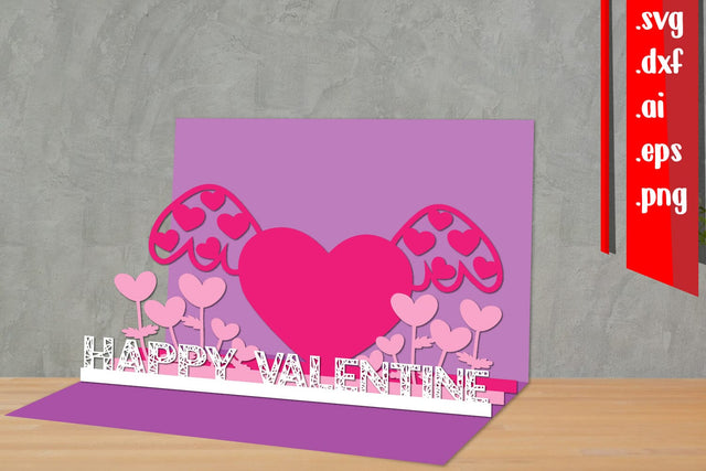 Valentine Pop-Up Card | Valentine Papercut 3D Paper zafrans studio 