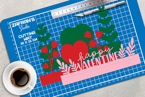 Valentine Pop-Up Card | Valentine Papercut 3D Paper zafrans studio 