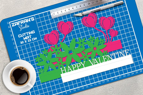 Valentine Pop-Up Card | Valentine Papercut 3D Paper zafrans studio 