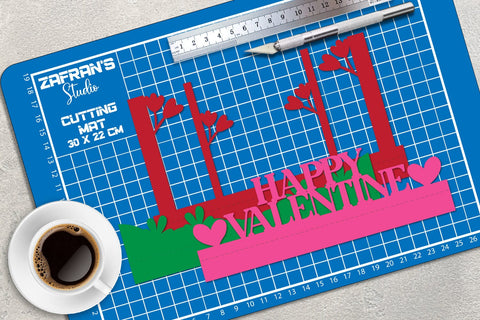 Valentine Pop-Up Card | Valentine Papercut SVG zafrans studio 