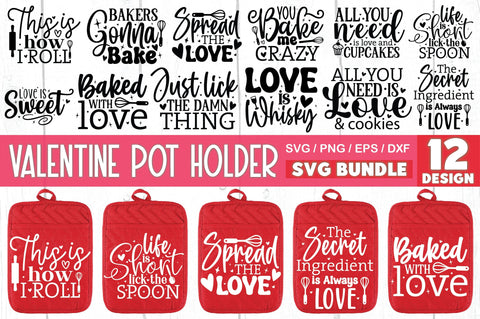 Valentine Pot Holder SVG Bundle SVG Ariyan 