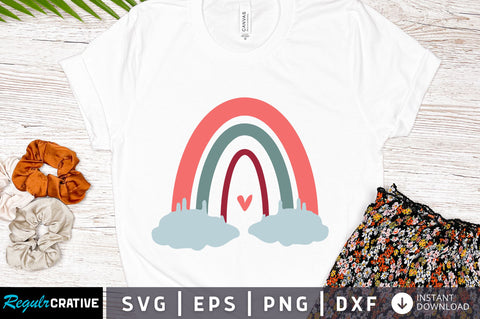 Valentine Rainbow svg Design SVG Regulrcrative 