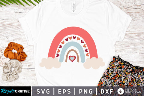 Valentine Rainbow SVG Design SVG Regulrcrative 