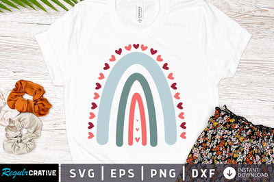 Valentine Rainbow svg Design SVG Regulrcrative 