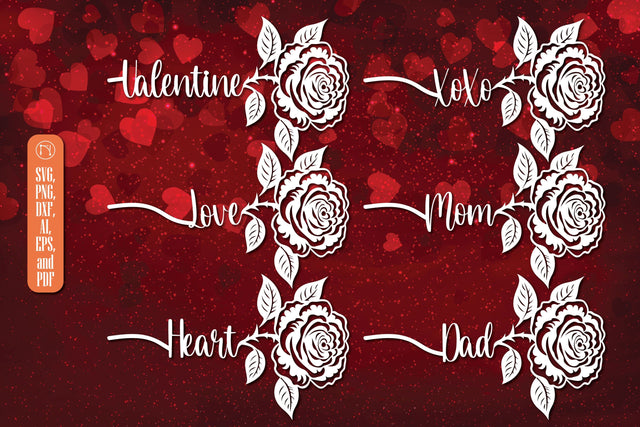 Valentine Rose Laser-cut SVG Bundle SVG MD JOYNAL ABDIN 