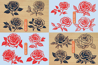 Valentine Rose Laser-cut SVG Bundle SVG MD JOYNAL ABDIN 
