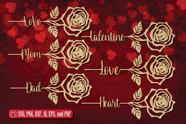 Valentine Rose Laser-cut SVG Bundle SVG MD JOYNAL ABDIN 