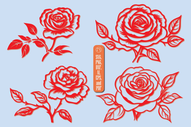 Valentine Rose Laser-cut SVG Bundle SVG MD JOYNAL ABDIN 