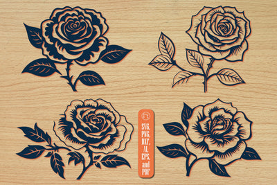 Valentine Rose Laser-cut SVG Bundle SVG MD JOYNAL ABDIN 