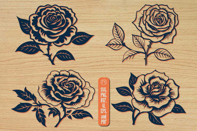 Valentine Rose Laser-cut SVG Bundle SVG MD JOYNAL ABDIN 