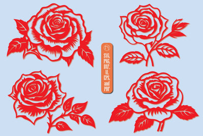 Valentine Rose Laser-cut SVG Bundle SVG MD JOYNAL ABDIN 
