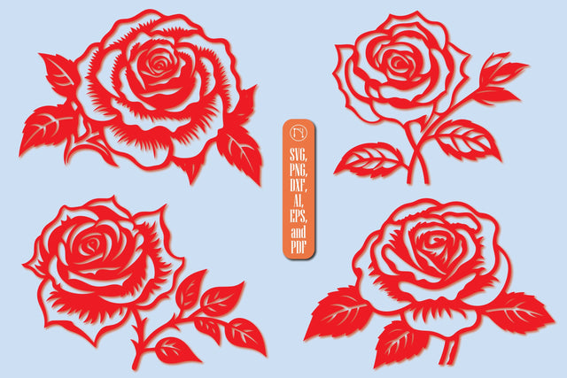 Valentine Rose Laser-cut SVG Bundle SVG MD JOYNAL ABDIN 