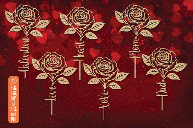 Valentine Rose Laser-cut SVG Bundle SVG MD JOYNAL ABDIN 