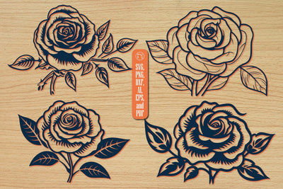 Valentine Rose Laser-cut SVG Bundle SVG MD JOYNAL ABDIN 