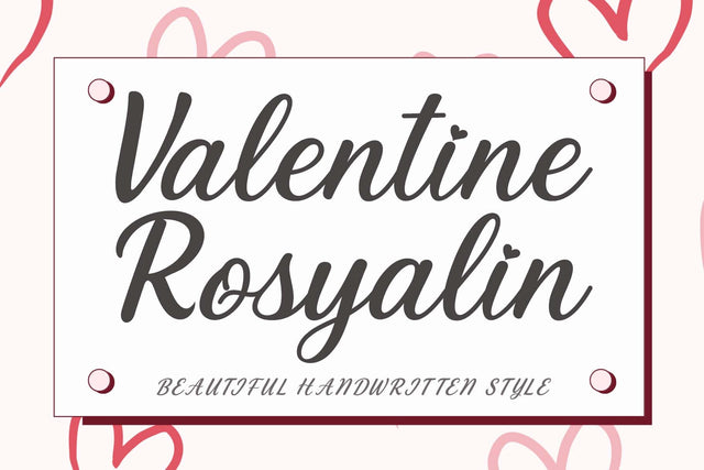 Valentine Rosyalin Font Prasetya Letter 