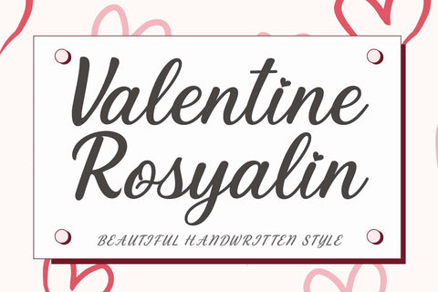 Valentine Rosyalin Font Prasetya Letter 