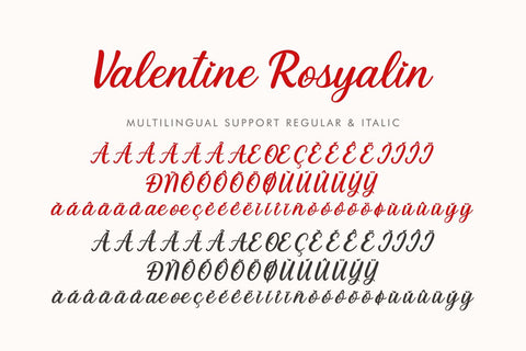 Valentine Rosyalin Font Prasetya Letter 