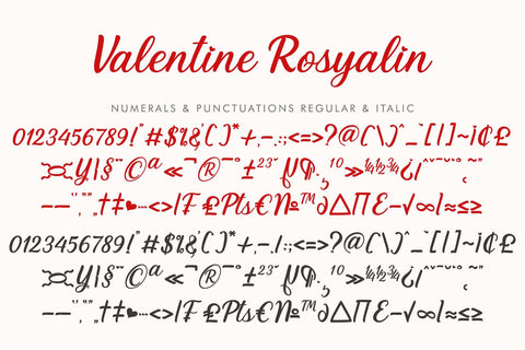Valentine Rosyalin Font Prasetya Letter 