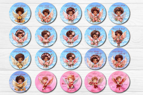 Valentine Round coaster Sublimation Bundle coaster design Love Watercolor flower PNG Round keychain Sublimation Createya Design 