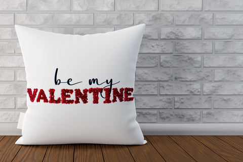 Valentine sayings Be my Valentine, rose petals, red roses Sublimation Angelina Semenova 