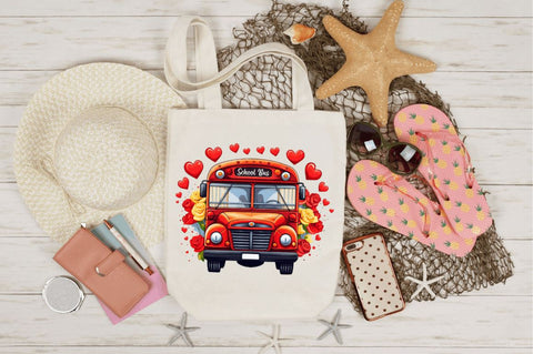 Valentine school bus clipart png design Sublimation Designangry 