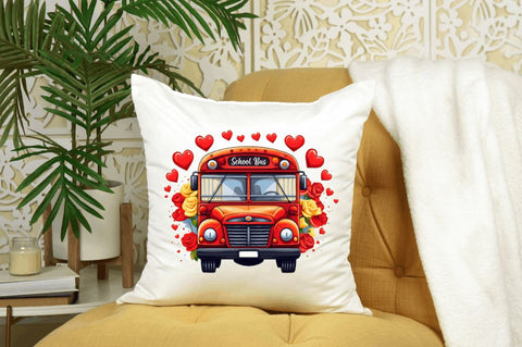 Valentine school bus clipart png design Sublimation Designangry 