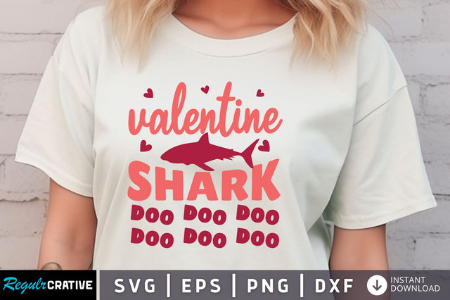 Valentine shark doo doo doo svg Design SVG Regulrcrative 