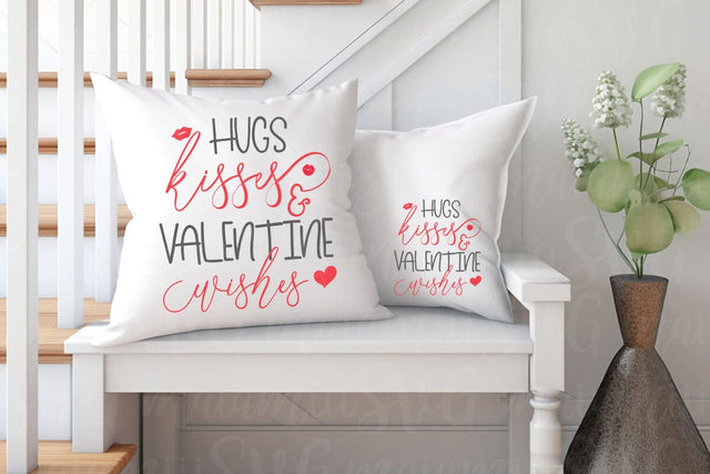 Valentine Shirt Svg, Hugs Kisses and Valentine Wishes SVG MaiamiiiSVG 