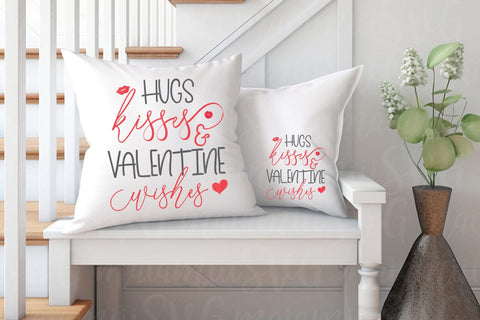 Valentine Shirt Svg, Hugs Kisses and Valentine Wishes SVG MaiamiiiSVG 