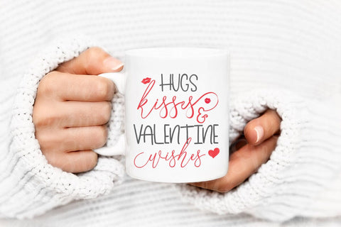 Valentine Shirt Svg, Hugs Kisses and Valentine Wishes SVG MaiamiiiSVG 