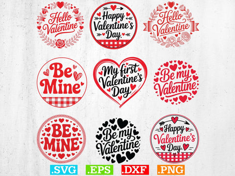 Valentine Sign SVG Bundle, Valentines Wall Art Svg, Holiday Ornament Svg SVG Creativeart88 
