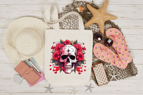 Valentine skull clipart PNG design Sublimation Designangry 