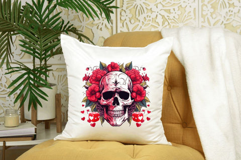 Valentine skull clipart PNG design Sublimation Designangry 