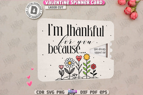 Valentine Spinner Cards Laser Cut Bundle | Valentine’s Day Greeting Cards | Happy Valentine’s Day | Cute Design | Love Day | Glowforge File | Holidays Gift | Valentine’s Gift Idea | CNC Files SVG The T Store Design 