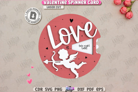 Valentine Spinner Cards Laser Cut Bundle | Valentine’s Day Greeting Cards | Happy Valentine’s Day | Cute Design | Love Day | Glowforge File | Holidays Gift | Valentine’s Gift Idea | CNC Files SVG The T Store Design 