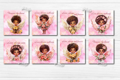 Valentine Square coaster Sublimation Bundle coaster design Love Watercolor flower PNG Square keychain Sublimation Createya Design 