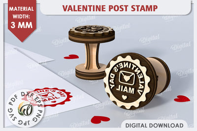 Valentine Stamp Laser Cut. 3D Love Sign SVG Design SVG Evgenyia Guschina 