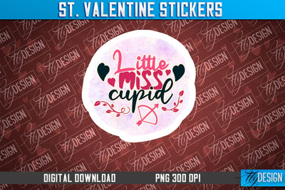 Valentine Sticker Sublimation PNG Design | Valentine Day PNG | Love Design Sublimation Fly Design 