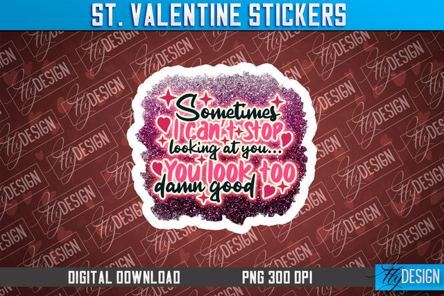 Valentine Sticker Sublimation PNG Design | Valentine Day PNG | Love Design Sublimation Fly Design 