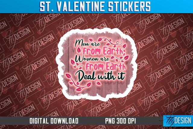 Valentine Sticker Sublimation PNG Design | Valentine Day PNG | Love Design Sublimation Fly Design 