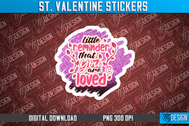 Valentine Sticker Sublimation PNG Design | Valentine Day PNG | Love Design Sublimation Fly Design 