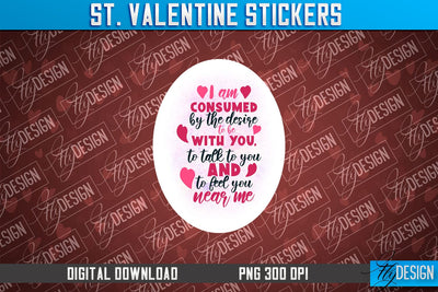 Valentine Sticker Sublimation PNG Design | Valentine Day PNG | Love Design Sublimation Fly Design 