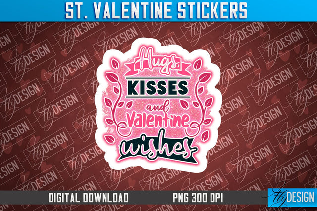 Valentine Sticker Sublimation PNG Design | Valentine Day PNG | Love Design Sublimation Fly Design 