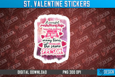 Valentine Stickers Sublimation | Valentine Day PNG | Love Design Sublimation Fly Design 