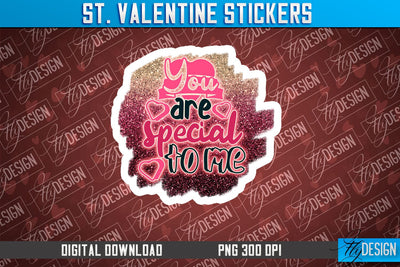 Valentine Stickers Sublimation | Valentine Day PNG | Love Design Sublimation Fly Design 