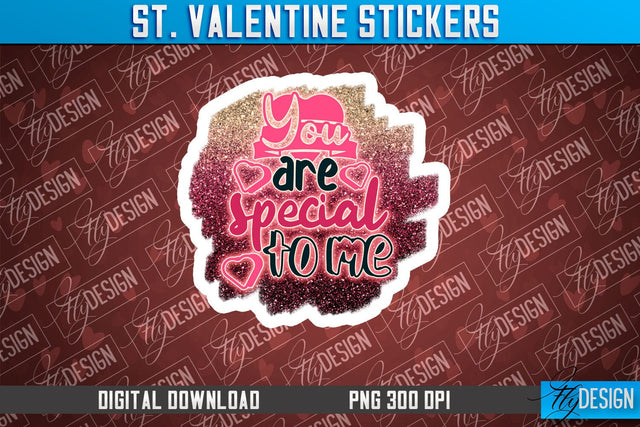Valentine Stickers Sublimation | Valentine Day PNG | Love Design Sublimation Fly Design 