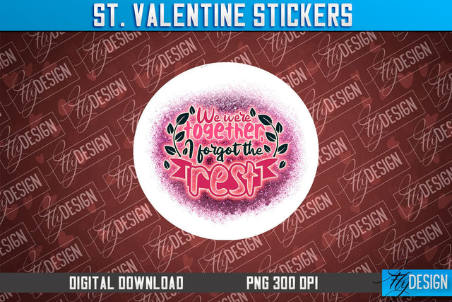 Valentine Stickers Sublimation | Valentine Day PNG | Love Design Sublimation Fly Design 