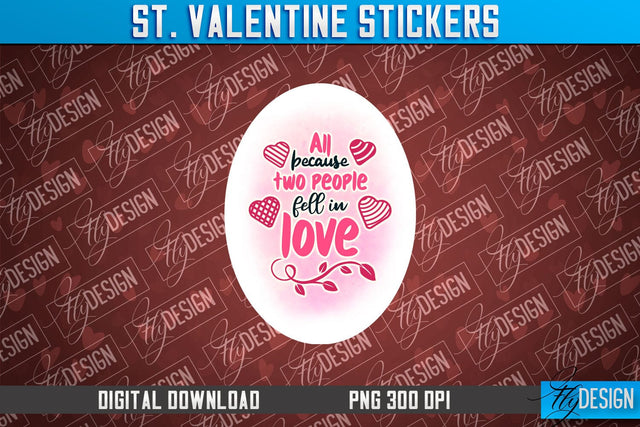 Valentine Stickers Sublimation | Valentine Day PNG | Love Design Sublimation Fly Design 
